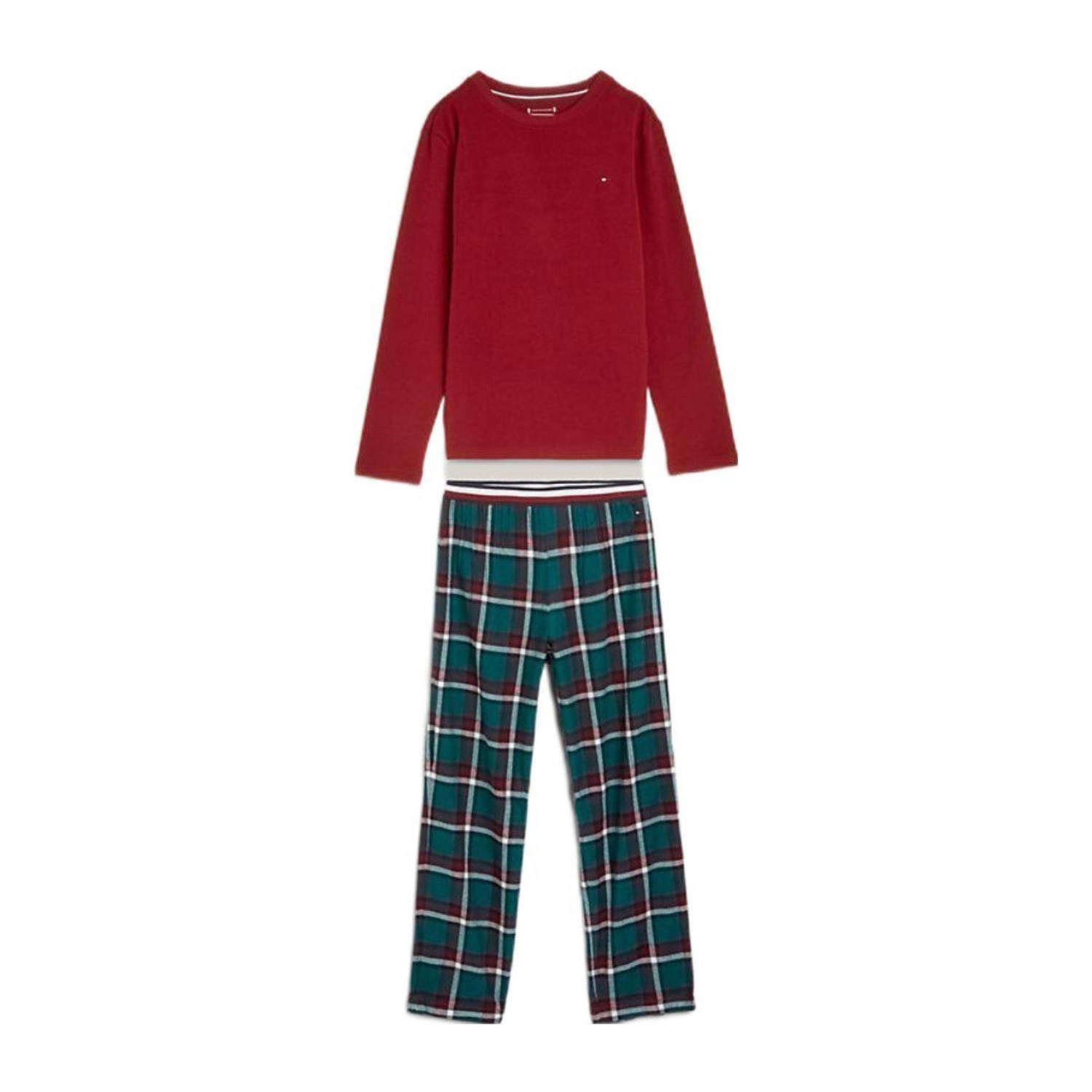 Tommy Hilfiger Underwear Pyjama LS PIJAMA WITH WOVEN PANTS met geruit patroon (2-delig)