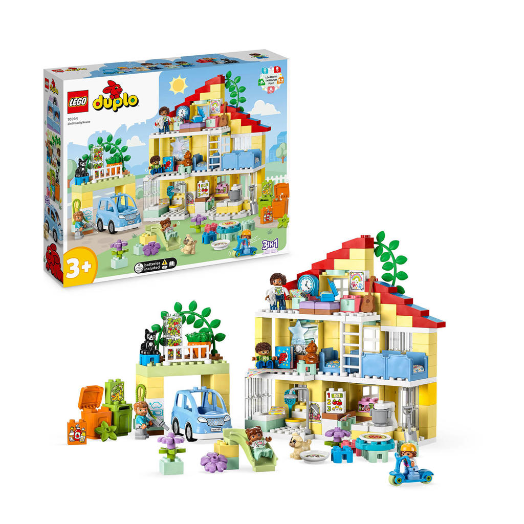 LEGO DUPLO Town 3-in-1 Familiehuis Speelgoed Poppenhuis voor 3+ Jarigen 10994