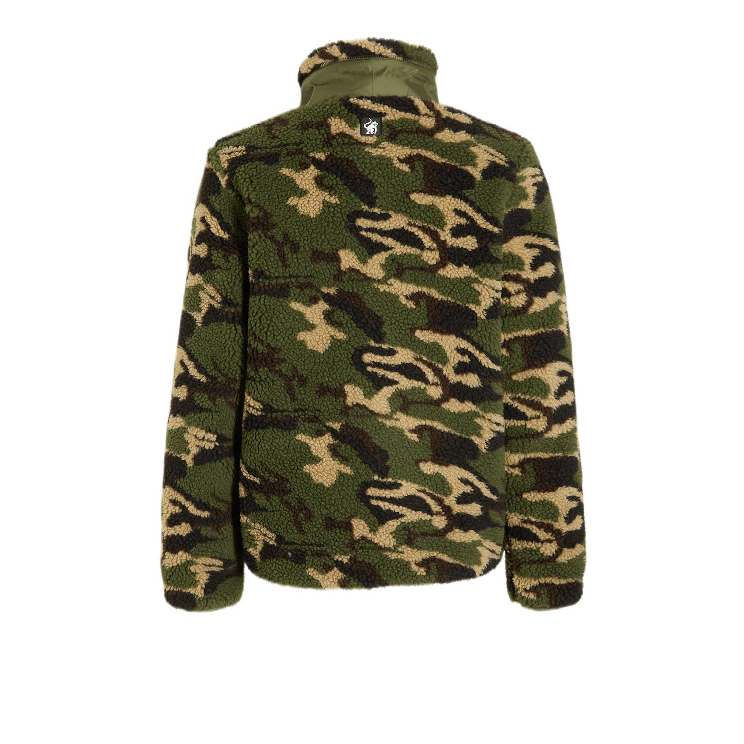 Me & My Monkey teddy tussenjas met camouflageprint groen