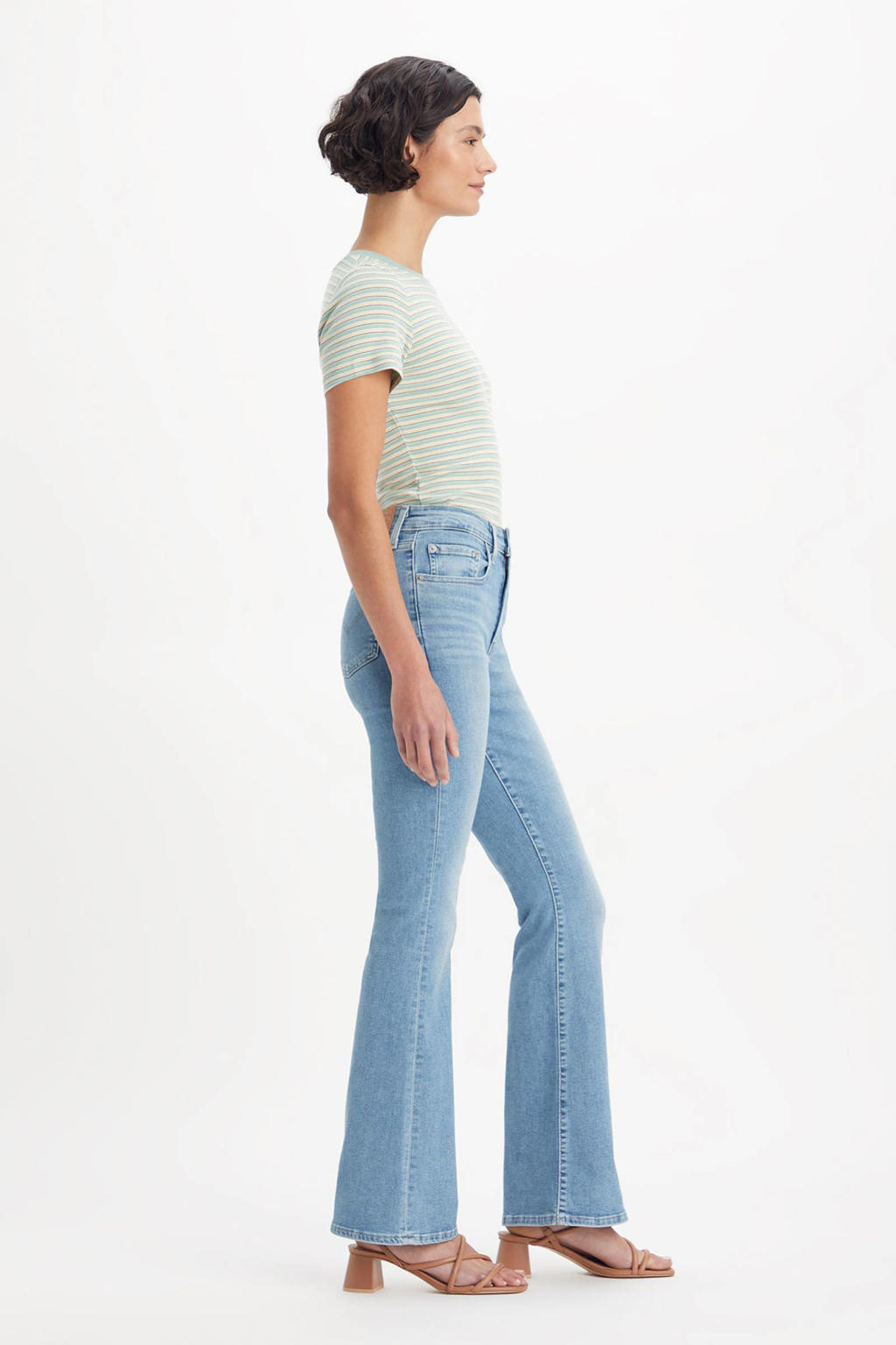 Levis 726 High Waist Flared Jeans Light Blue Denim Wehkamp 