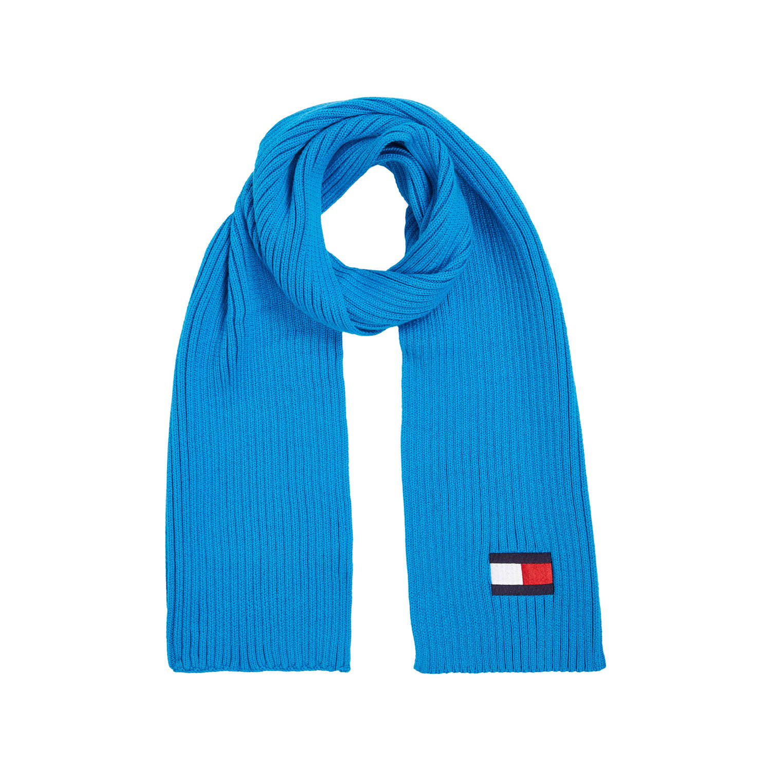 Tommy Hilfiger sjaal helderblauw Acryl Effen