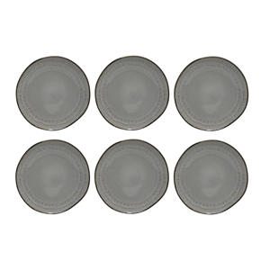 Cookinglife Dinerborden Nola Warm Grey ø 27 cm - 6 stuks