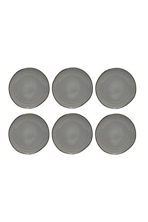Cookinglife Dinerborden Nola Warm Grey ø 27 cm - 6 stuks