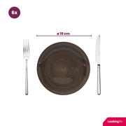 thumbnail: Studio Tavola Ontbijtborden / Dessertborden Delice Grijs ø 19 cm - 6 stuks