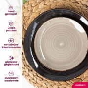 thumbnail: Studio Tavola Ontbijtborden / Dessertborden Delice Grijs ø 19 cm - 6 stuks