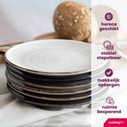 thumbnail: Studio Tavola Ontbijtborden / Dessertborden Delice Grijs ø 19 cm - 6 stuks