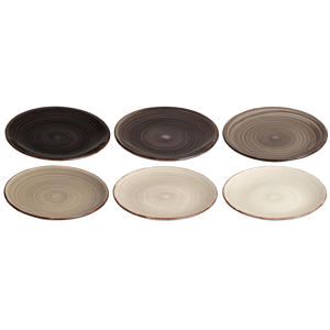 Cookinglife Ontbijtborden / Dessertborden Delice Grijs ø 19 cm - 6 stuks