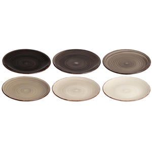 Ontbijtborden / Dessertborden Delice Grijs ø 19 cm - 6 stuks