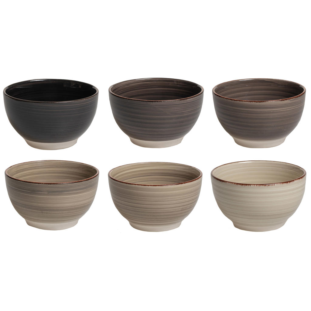 Fanquare Set van 8 kleine keramische kommen 9 cm voor tapas, snacks, desserts, noten, olijven, sojasaus, boho-stijl
