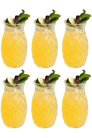 Cocktailglazen / Tiki Ananas Glazen - 400 ml - 6 stuks