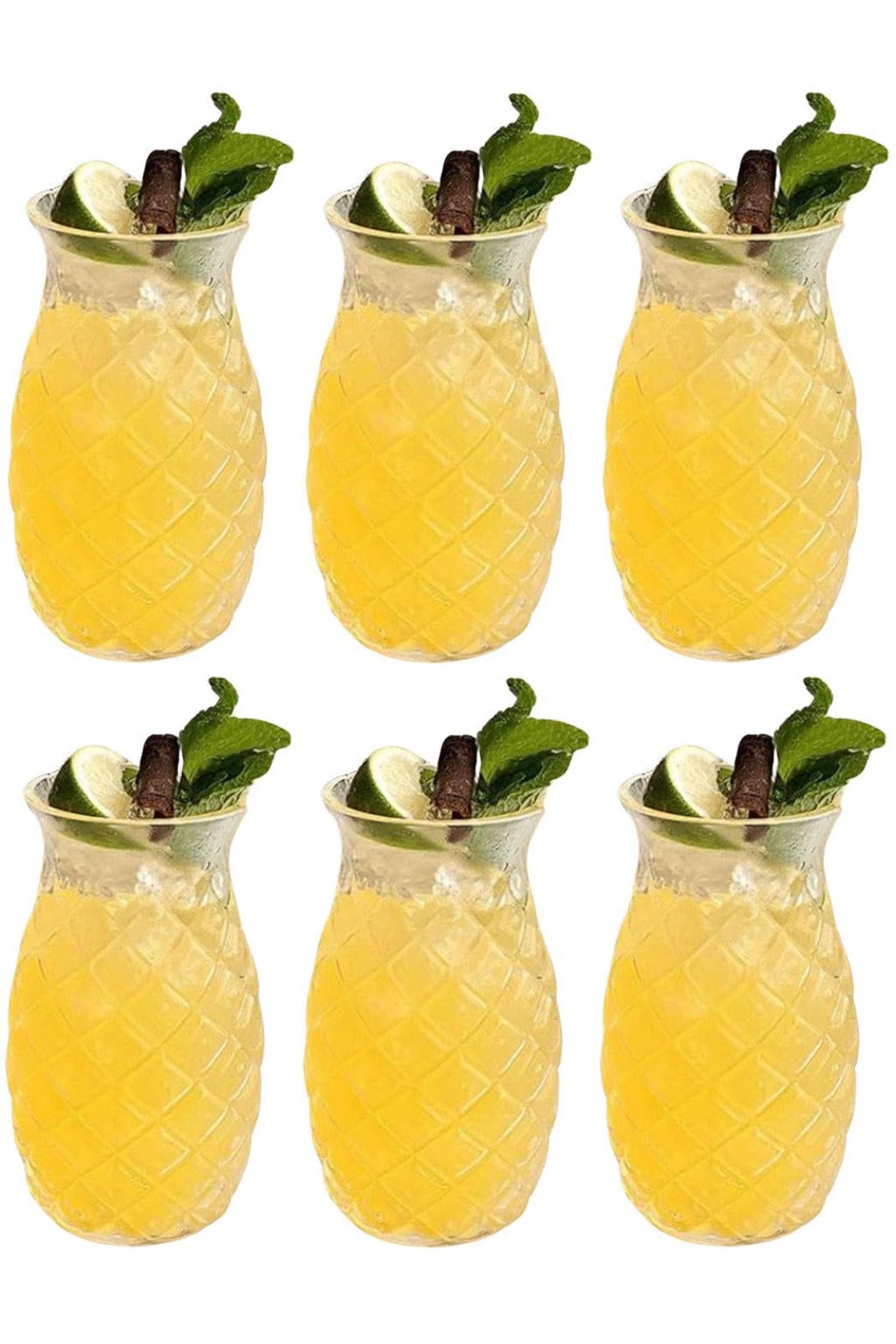 Cookinglife Cocktailglazen / Tiki Ananas Glazen - 400 ml - 6 stuks