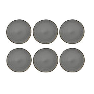 Cookinglife Ontbijtborden / Dessertborden Nola Warm Grey ø 21 cm - 6 stuks