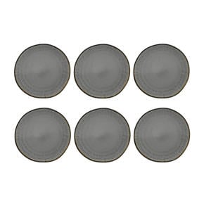 Cookinglife Ontbijtborden / Dessertborden Nola Warm Grey ø 21 cm - 6 stuks