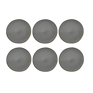 Cookinglife Ontbijtborden / Dessertborden Nola Warm Grey ø 21 cm - 6 stuks
