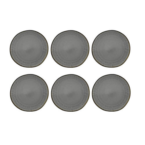 Studio Tavola Cookinglife Ontbijtborden / Dessertborden Nola Warm Grey ø 21 cm - 6 stuks afbeelding