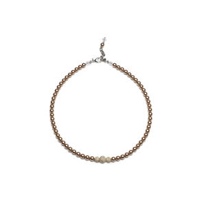 parelketting Charlotte bronskleurig