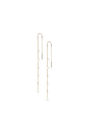 gold plated oorbellen Herkimer