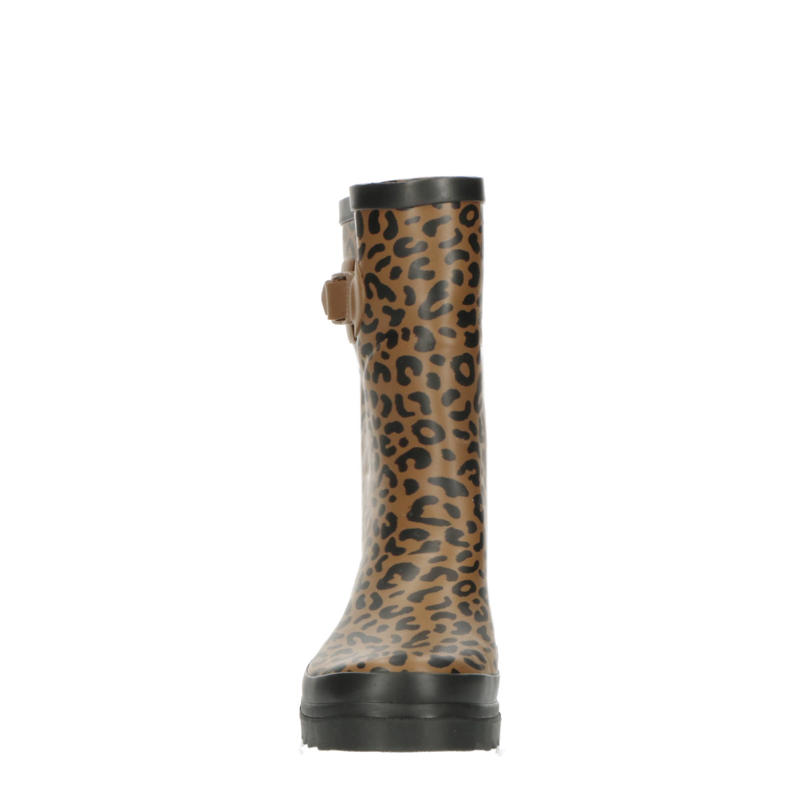 XQ Dames Regenlaarzen Rubber Printed Chelsea Panter Print XQ Dames Regenlaarzen Rubber Printed Chelsea Panter Print