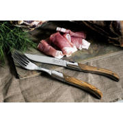 thumbnail: Laguiole Style de Vie Steakvorken Luxury Line Olijfhout - 6 stuks