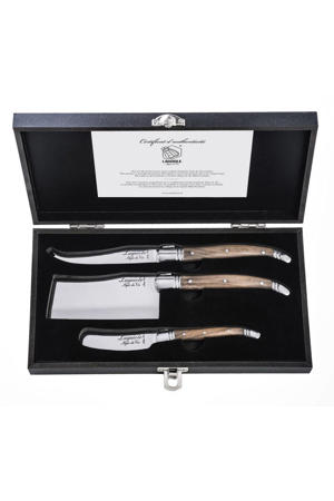 Laguiole Style De Vie Luxury Line Kaasmessen Olijfhout 3 - delig