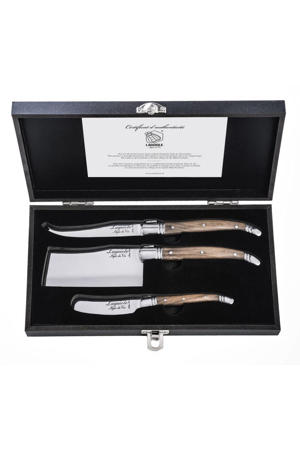 Laguiole Style De Vie Luxury Line Kaasmessen Olijfhout 3 - delig