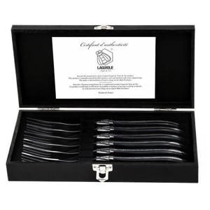 Steakvorken Luxury Line Zwart Ebbenhout - 6 stuks
