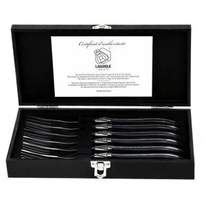 Steakvorken Luxury Line Zwart Ebbenhout - 6 stuks