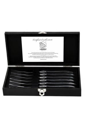 Steakvorken Luxury Line Zwart Ebbenhout - 6 stuks