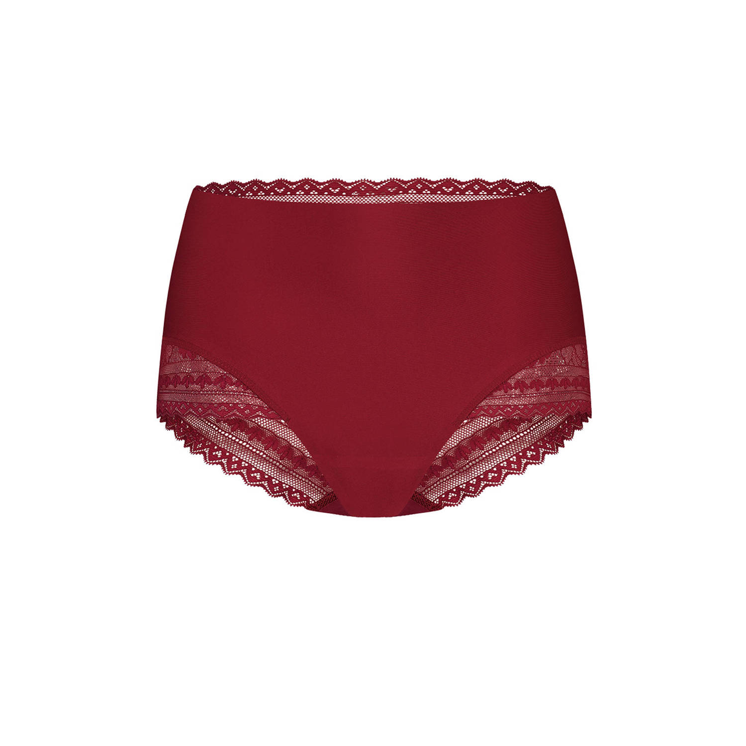 Ten Cate Secrets naadloze high waist maxislip met kant donkerrood