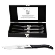thumbnail: Laguiole Style de Vie Steakmessen Luxury Line Zwart Ebbenhout - 6 stuks