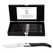 thumbnail: Laguiole Style de Vie Steakmessen Luxury Line Zwart Ebbenhout - 6 stuks