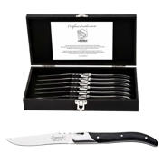thumbnail: Laguiole Style de Vie Steakmessen Luxury Line Zwart Ebbenhout - 6 stuks