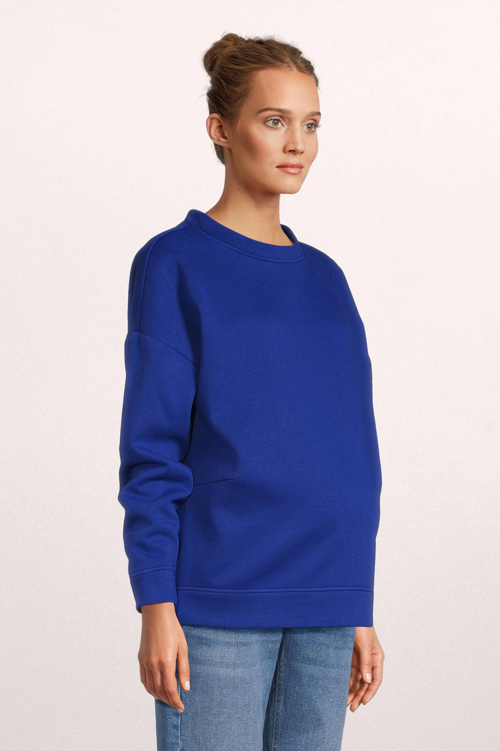 PIECES Maternity zwangerschapssweater PMCHILLI hardblauw