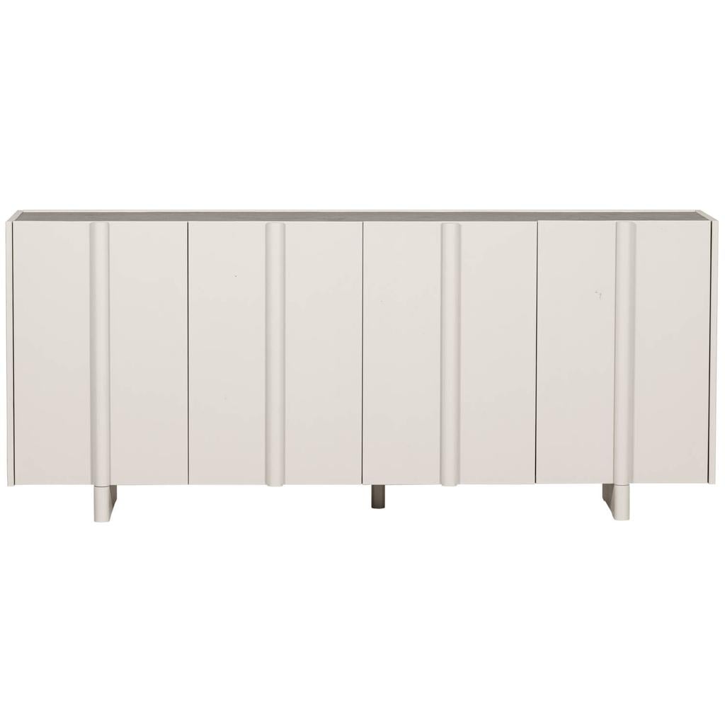 WOOOD Basu Dressoir - Grenen - Bordeauxrood - 85x200x46