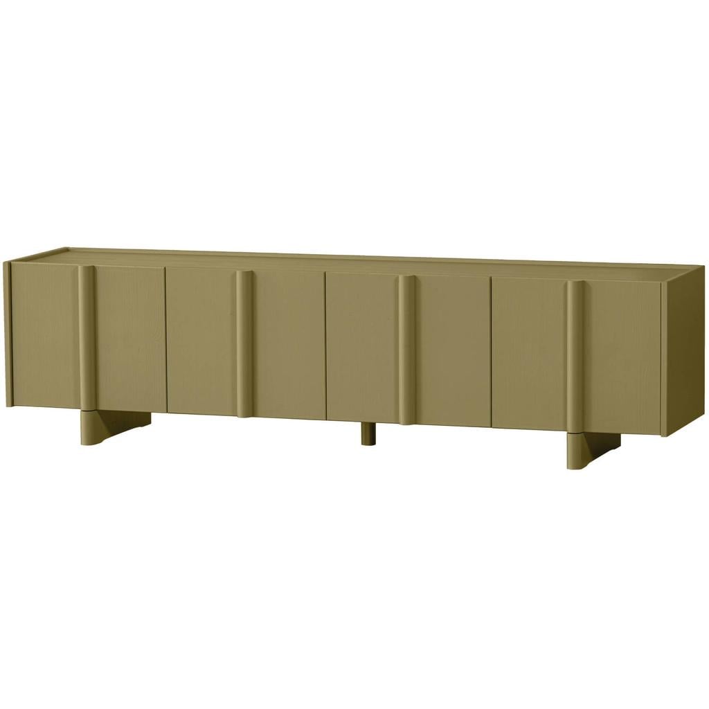WOOOD Basu Tv-Meubel - Grenen - Bordeauxrood - 53x200x46