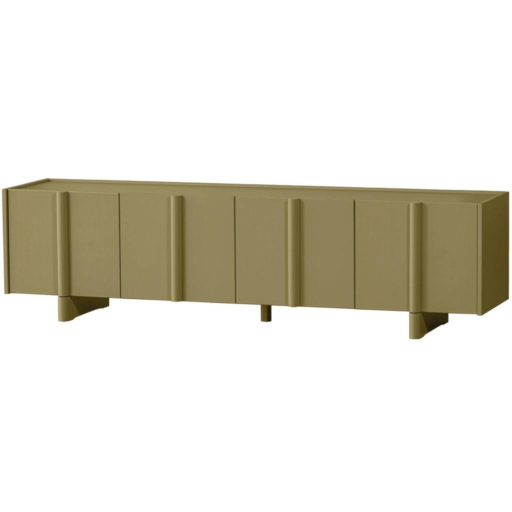 WOOOD WOOOD Basu Tv-Meubel - Grenen - Bordeauxrood - 53x200x46