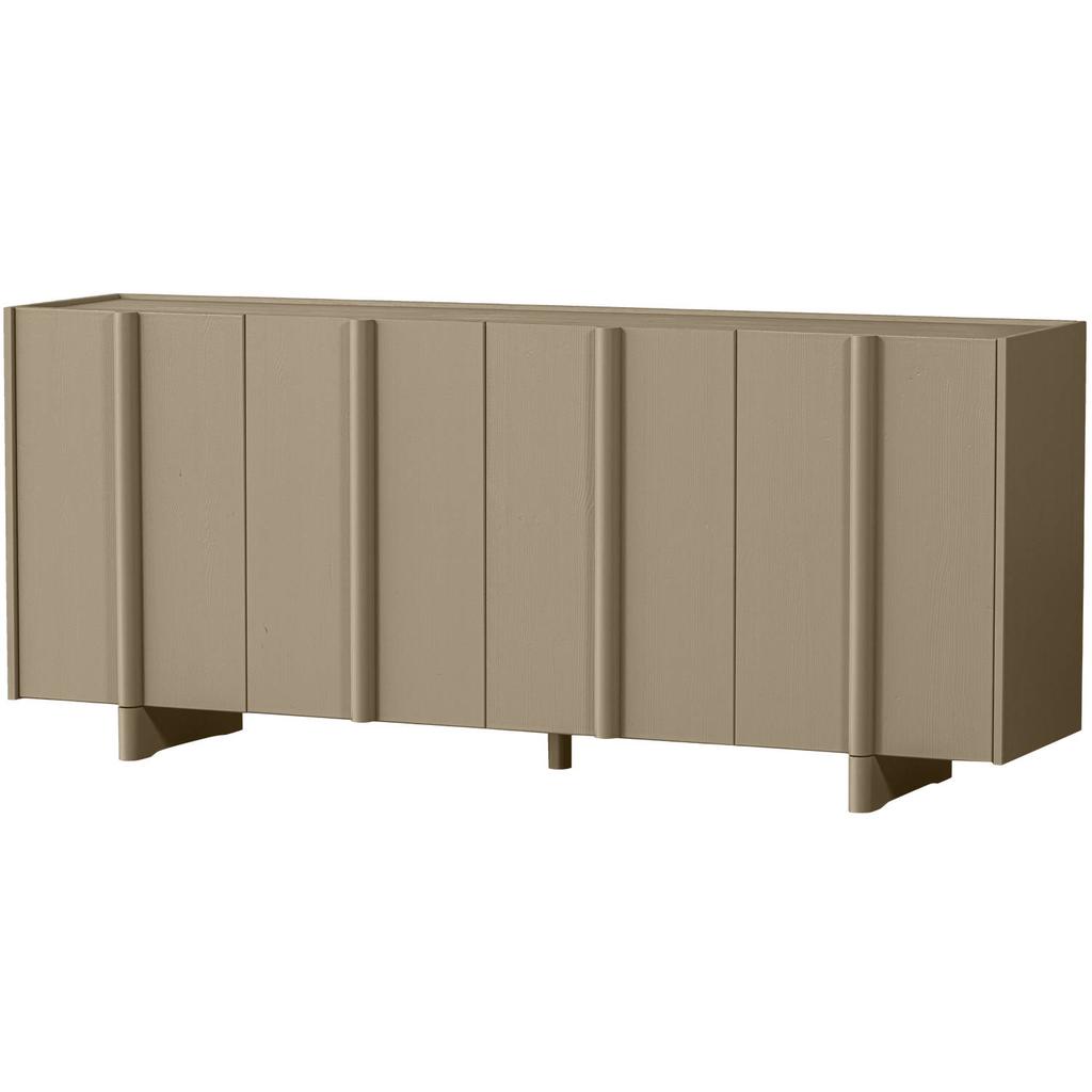 WOOOD WOOOD Basu Dressoir - Grenen - Mud - 85x200x46