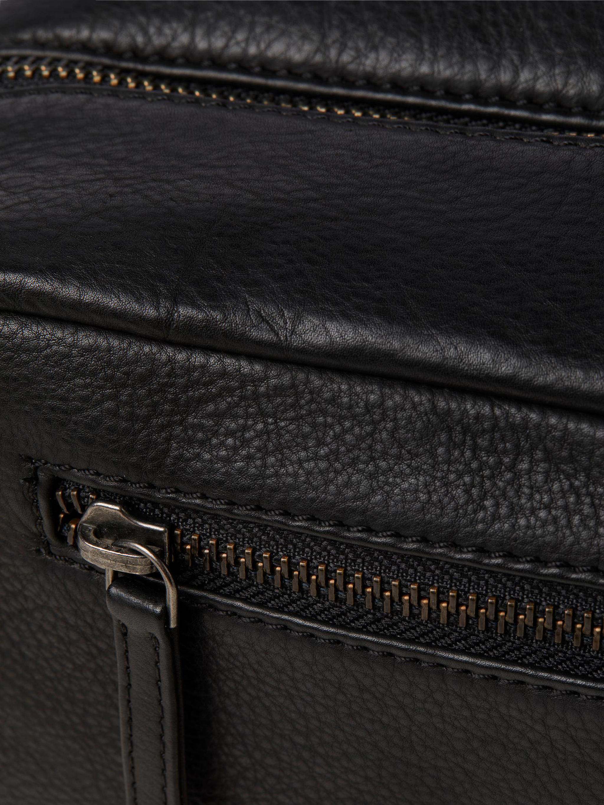 JACK & JONES leren toilettas JACVIENNA zwart - Afbeelding 2