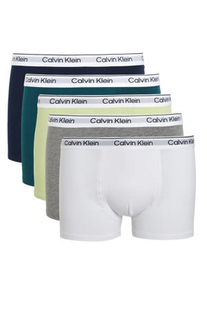   boxershort - set van 5 wit/grijs/limegroen/donkergroen/navy