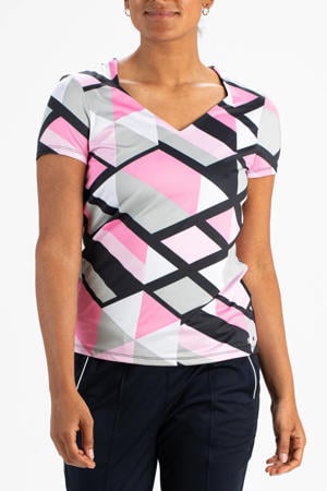 sport T-shirt Honesty wit/roze/zwart