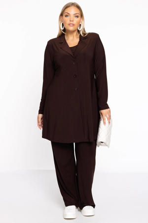 rechtvallende blazer bruin