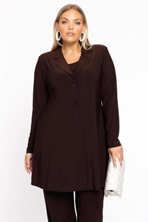 rechtvallende blazer bruin