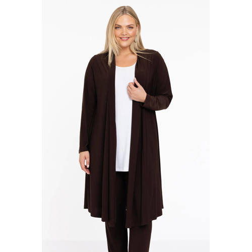 YOEK vest DOLCE van travelstof bruin afbeelding