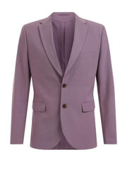 thumbnail: Paarse heren WE Fashion slim fit colbert waterfall van polyester met reverskraag