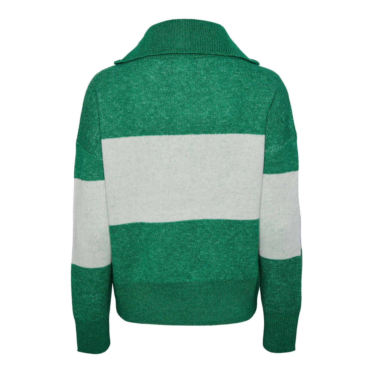 PIECES fijngebreide trui van gerecycled polyester groen ecru
