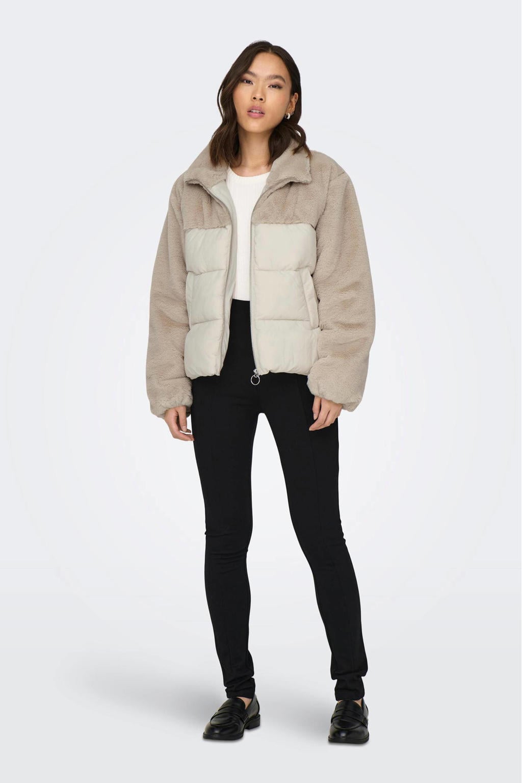 ONLY gewatteerde jas beige