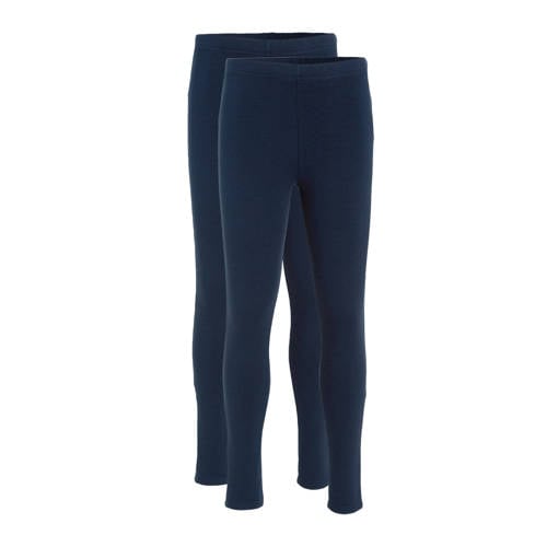 anytime fleece legging - set van 2 navy afbeelding
