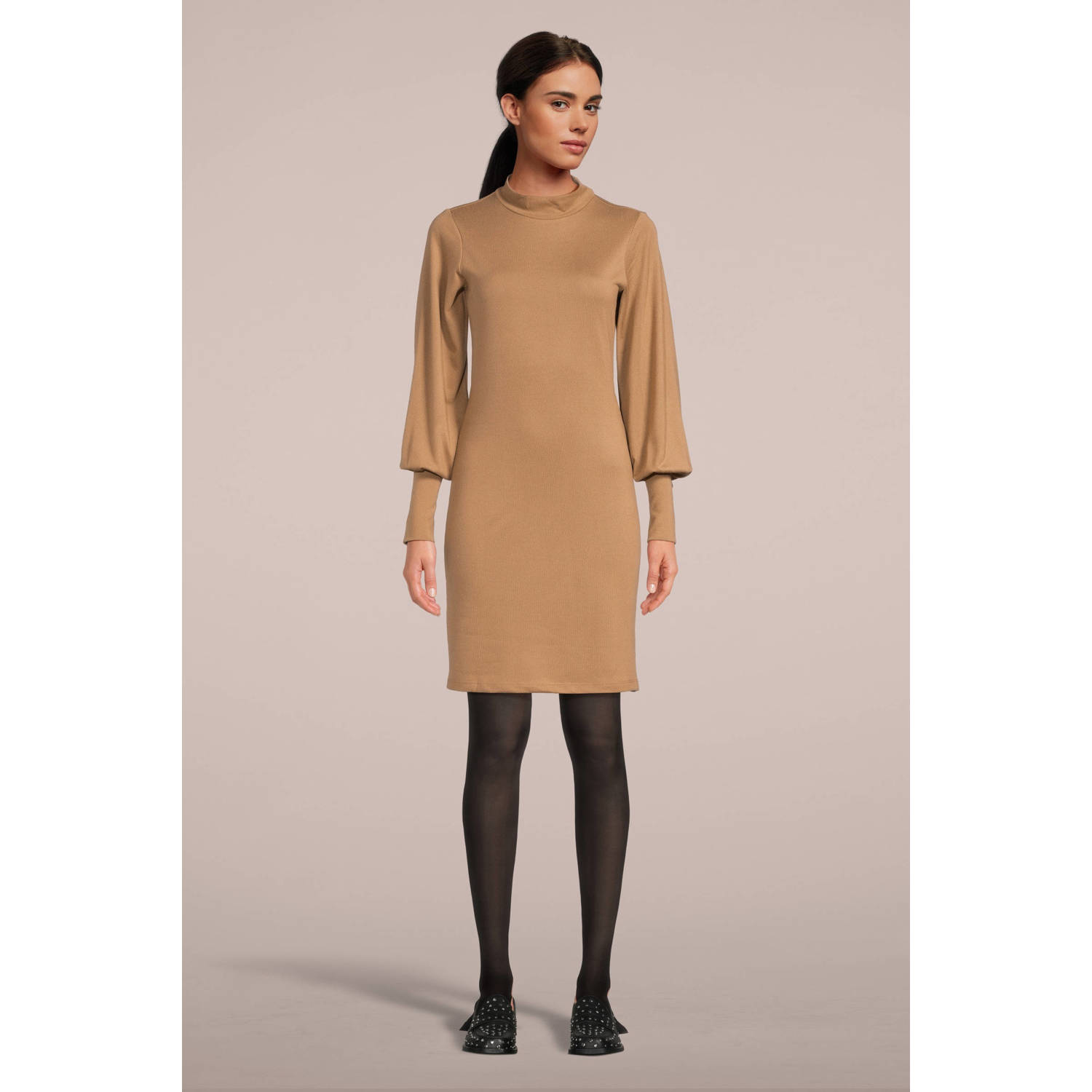 VERO MODA fijngebreide jurk VMMALENA beige