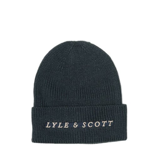 Lyle & Scott muts met logo donkerblauw afbeelding
