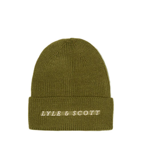 Lyle & Scott muts met logo olijfgroen afbeelding